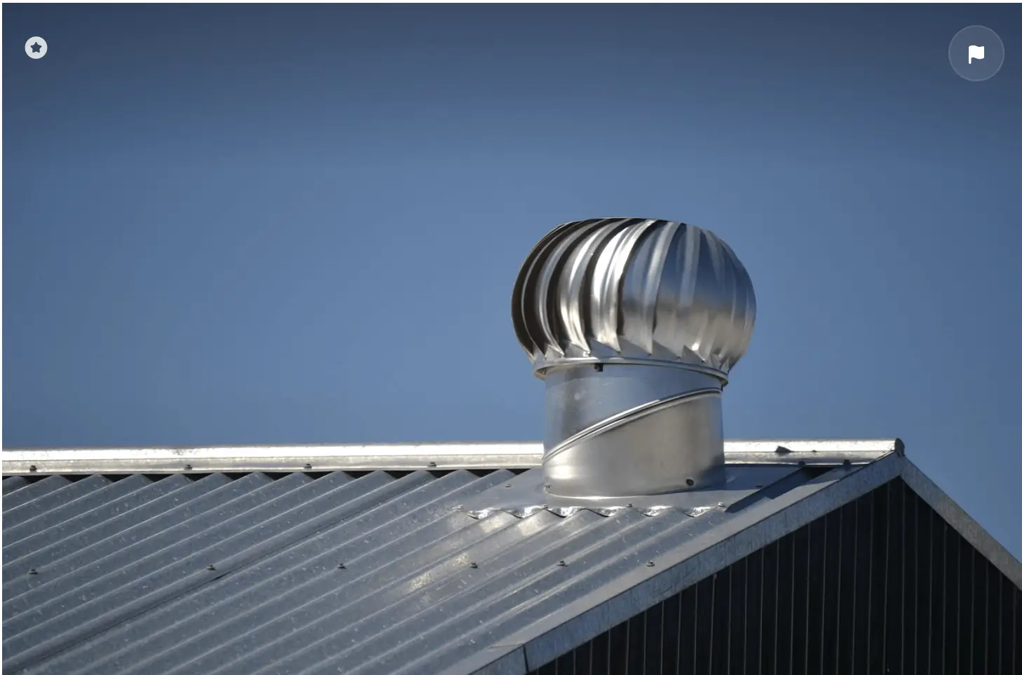 Turbin ventilator berbahan aluminium.